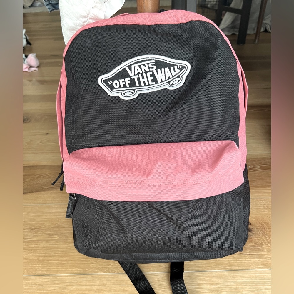 Vans Off the Wall pink and black backpack